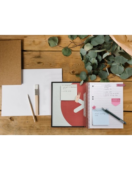 CI | Cuaderno espiral liderpapel a5 micro antartik tapa forrada 120h 100 gr horizontal 5 bandas 6 taladros color negro