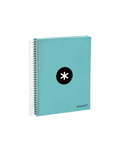 CI | Cuaderno espiral liderpapel a5 micro antartik tapa forrada120h 100 gr horizontal 5 banda6 taladros color menta