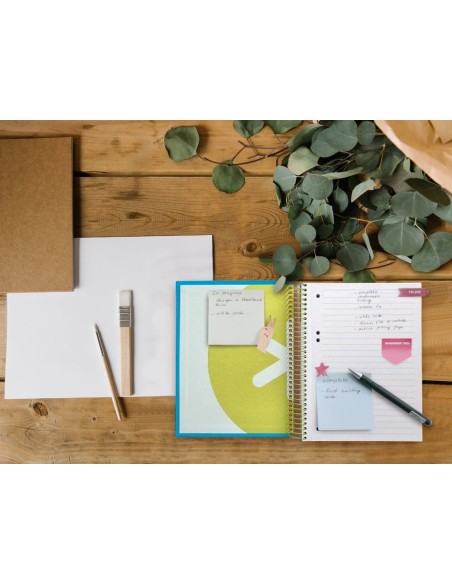 CI | Cuaderno espiral liderpapel a5 micro antartik tapa forrada 120h 100 gr horizontal 5 bandas 6 taladros color azul