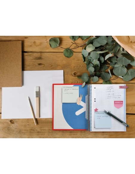 CI | Cuaderno espiral liderpapel a5 micro antartik tapa forrada 120h 100 gr cuadro5mm 5 bandas 6 taladros color rojo
