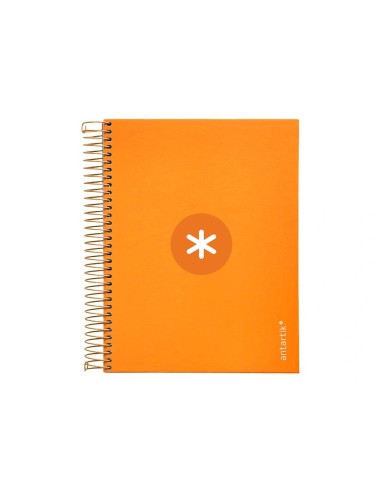 CI | Cuaderno espiral liderpapel a5 micro antartik tapa forrada120h 100 gr cuadro 5mm 5 banda6 taladros color mostaza