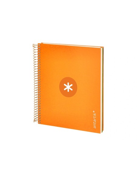 CI | Cuaderno espiral liderpapel a5 micro antartik tapa forrada120h 100 gr cuadro 5mm 5 banda6 taladros color mostaza
