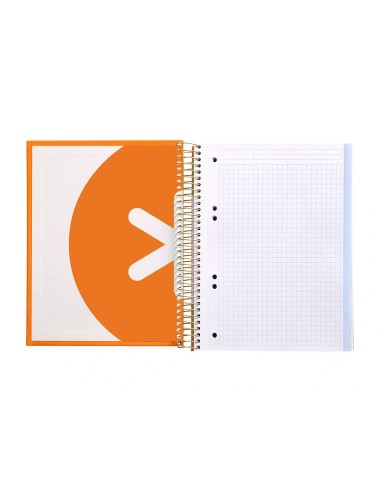 CI | Cuaderno espiral liderpapel a5 micro antartik tapa forrada120h 100 gr cuadro 5mm 5 banda6 taladros color mostaza
