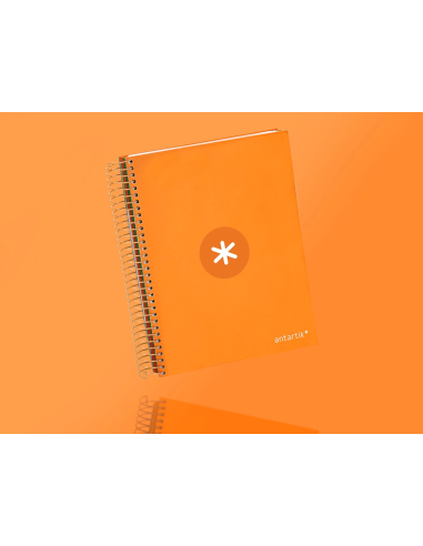 CI | Cuaderno espiral liderpapel a5 micro antartik tapa forrada120h 100 gr cuadro 5mm 5 banda6 taladros color mostaza