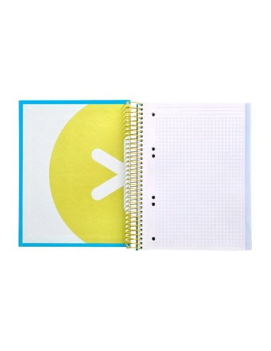 CI | Cuaderno espiral liderpapel a5 micro antartik tapa forrada 120h 100 gr cuadro5mm 5 bandas 6 taladros color azul