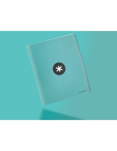 CI | Cuaderno Espiral Liderpapel A4 Micro Antartik Tapa Forrada 120H 100 Gr Liso 5 Bandas 4 Taladros Color Menta