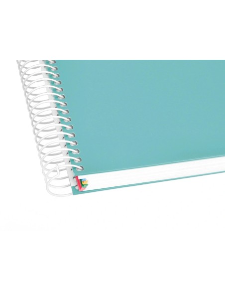 CI | Cuaderno Espiral Liderpapel A4 Micro Antartik Tapa Forrada 120H 100 Gr Liso 5 Bandas 4 Taladros Color Menta