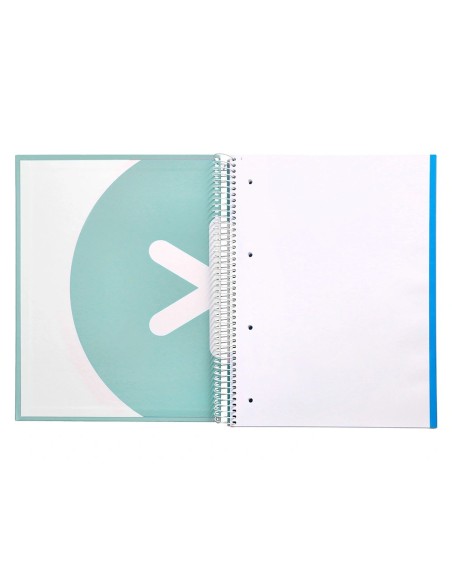 CI | Cuaderno Espiral Liderpapel A4 Micro Antartik Tapa Forrada 120H 100 Gr Liso 5 Bandas 4 Taladros Color Menta
