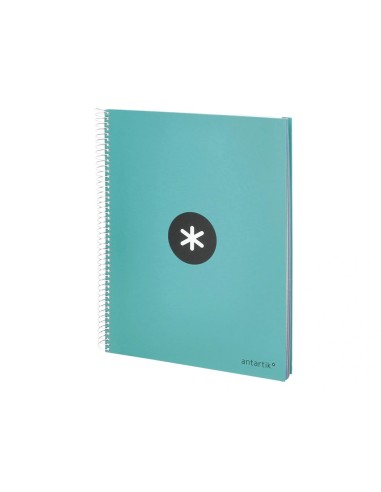 CI | Cuaderno Espiral Liderpapel A4 Micro Antartik Tapa Forrada 120H 100 Gr Liso 5 Bandas 4 Taladros Color Menta