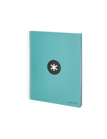 CI | Cuaderno Espiral Liderpapel A4 Micro Antartik Tapa Forrada 120H 100 Gr Liso 5 Bandas 4 Taladros Color Menta