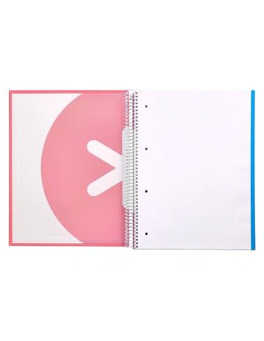 CI | Cuaderno Espiral Liderpapel A4 Micro Antartik Tapa Forrada 120H 100 Gr Liso 5 Bandas 4 Taladros Color Coral