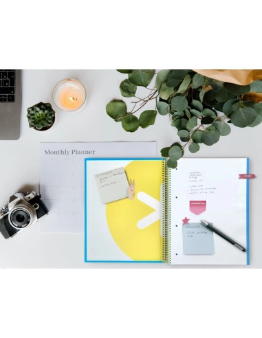 CI | Cuaderno espiral liderpapel a4 micro antartik tapa forrada 120h 100 gr liso con bandas 4 taladros color azul