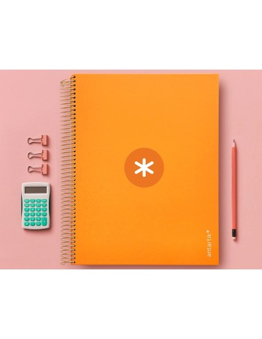 CI | Cuaderno Espiral Liderpapel A4 Micro Antartik Tapa Forrada120H 100 Gr Horizontal 5 Banda4 Taladros Color Mostaza