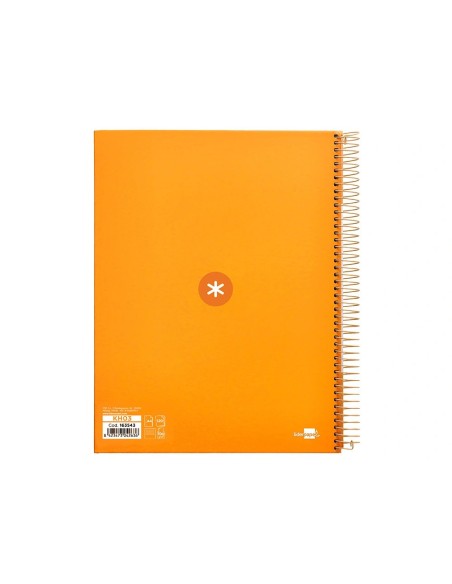 CI | Cuaderno Espiral Liderpapel A4 Micro Antartik Tapa Forrada120H 100 Gr Horizontal 5 Banda4 Taladros Color Mostaza