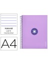 CI | Cuaderno Espiral Liderpapel A4 Micro Antartik Tapa Forrada 120H 100 Gr Horizontal 5 Banda4 Taladros Color Lavanda