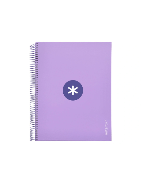 CI | Cuaderno Espiral Liderpapel A4 Micro Antartik Tapa Forrada 120H 100 Gr Horizontal 5 Banda4 Taladros Color Lavanda