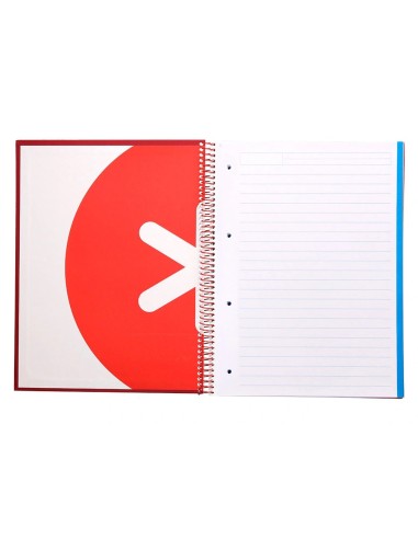 CI | Cuaderno Espiral Liderpapel A4 Micro Antartik Tapa Forrada120H 100 Gr Horizontal 5 Banda4 Taladros Color Frambuesa