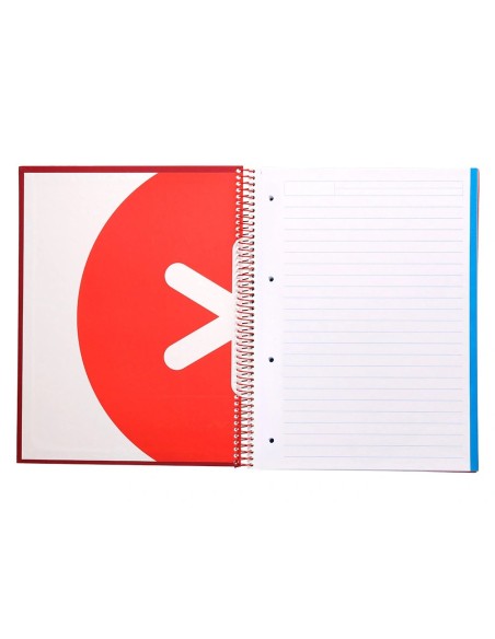 CI | Cuaderno Espiral Liderpapel A4 Micro Antartik Tapa Forrada120H 100 Gr Horizontal 5 Banda4 Taladros Color Frambuesa