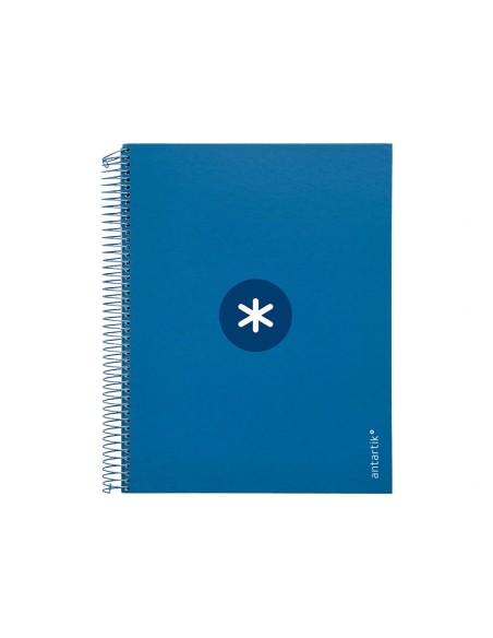 CI | Cuaderno Espiral Liderpapel A4 Micro Antartik Tapa Forrada120H 100 Gr Horizontal 5 Banda4 Taladros Color Azul Oscuro