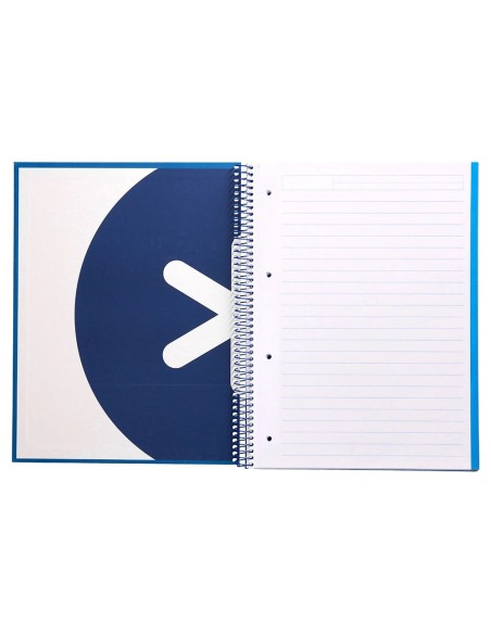 CI | Cuaderno Espiral Liderpapel A4 Micro Antartik Tapa Forrada120H 100 Gr Horizontal 5 Banda4 Taladros Color Azul Oscuro