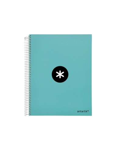 CI | Cuaderno espiral liderpapel a4 micro antartik tapa forrada 120h 100 gr horizontal 5 banda4 taladores color menta