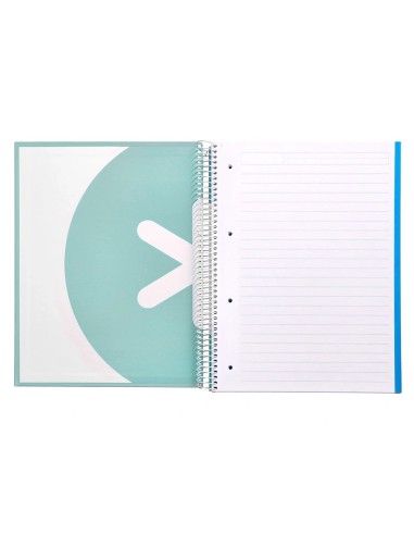 CI | Cuaderno espiral liderpapel a4 micro antartik tapa forrada 120h 100 gr horizontal 5 banda4 taladores color menta