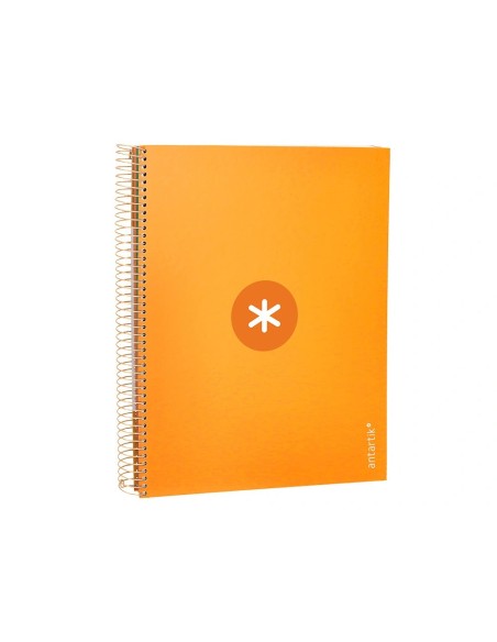 CI | Cuaderno Espiral Liderpapel A4 Micro Antartik Tapa Forrada120H 100 Gr Cuadro 5Mm 5 Banda4 Taladros Color Mostaza