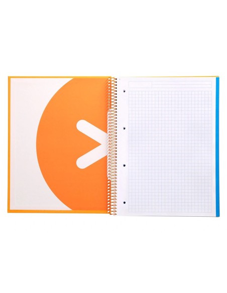 CI | Cuaderno Espiral Liderpapel A4 Micro Antartik Tapa Forrada120H 100 Gr Cuadro 5Mm 5 Banda4 Taladros Color Mostaza