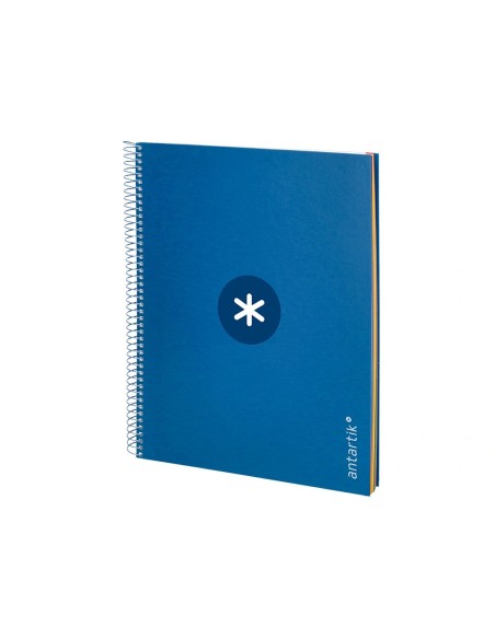 CI | Cuaderno Espiral Liderpapel A4 Micro Antartik Tapa Forrada120H 100 Gr Cuadro 5Mm 5 Banda4 Taladros Color Azul Marino