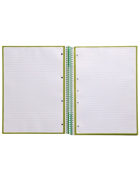 CI | Cuaderno Espiral Liderpapel A4 Micro Antartik Tapa Forrada80H 90 Gr Horizontal 1 Banda 4 Taladros Color Verde
