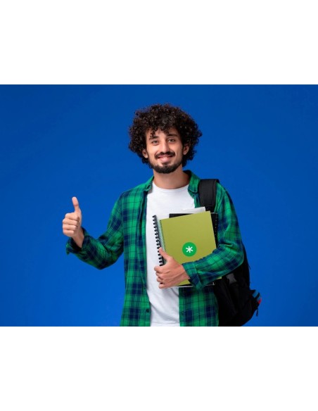 CI | Cuaderno Espiral Liderpapel A4 Micro Antartik Tapa Forrada80H 90 Gr Horizontal 1 Banda 4 Taladros Color Verde