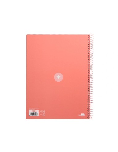 CI | Cuaderno Espiral Liderpapel A4 Micro Antartik Tapa Forrada80H 90 Gr Horizontal 1 Banda 4 Taladros Color Rosa Claro