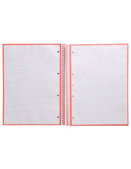 CI | Cuaderno Espiral Liderpapel A4 Micro Antartik Tapa Forrada80H 90 Gr Horizontal 1 Banda 4 Taladros Color Rosa Claro