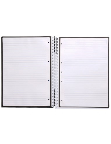 CI | Cuaderno Espiral Liderpapel A4 Micro Antartik Tapa Forrada80H 90 Gr Horizontal 1 Banda 4 Taladros Color Negro