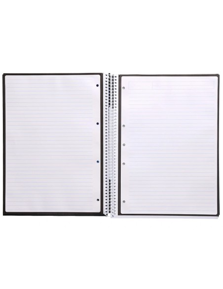 CI | Cuaderno Espiral Liderpapel A4 Micro Antartik Tapa Forrada80H 90 Gr Horizontal 1 Banda 4 Taladros Color Negro