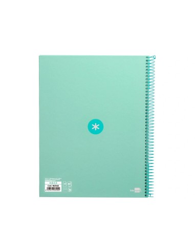 CI | Cuaderno Espiral Liderpapel A4 Micro Antartik Tapa Forrada80H 90 Gr Horizontal 1 Banda 4 Taladros Color Menta