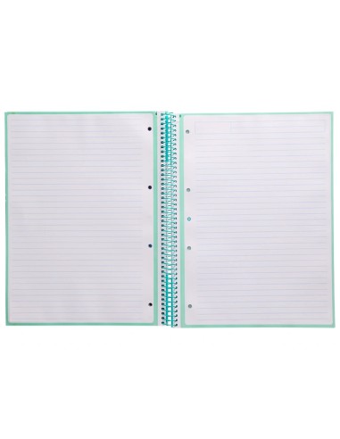 CI | Cuaderno Espiral Liderpapel A4 Micro Antartik Tapa Forrada80H 90 Gr Horizontal 1 Banda 4 Taladros Color Menta