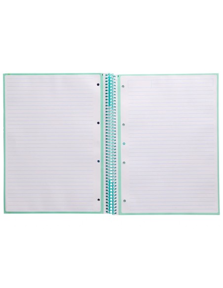 CI | Cuaderno Espiral Liderpapel A4 Micro Antartik Tapa Forrada80H 90 Gr Horizontal 1 Banda 4 Taladros Color Menta