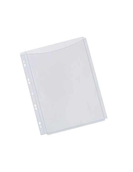 CI | Funda multitaladro q-connect con fuelle din a4 pvc 180 micras - bolsa de 5