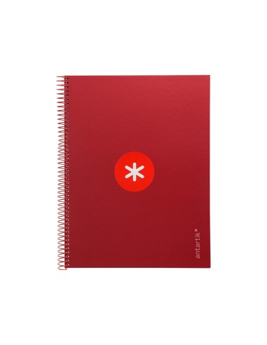 CI | Cuaderno Espiral Liderpapel A4 Micro Antartik Tapa Forrada80H 90 Gr Horizontal 1 Banda 4 Taladros Color Frambuesa