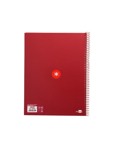 CI | Cuaderno Espiral Liderpapel A4 Micro Antartik Tapa Forrada80H 90 Gr Horizontal 1 Banda 4 Taladros Color Frambuesa