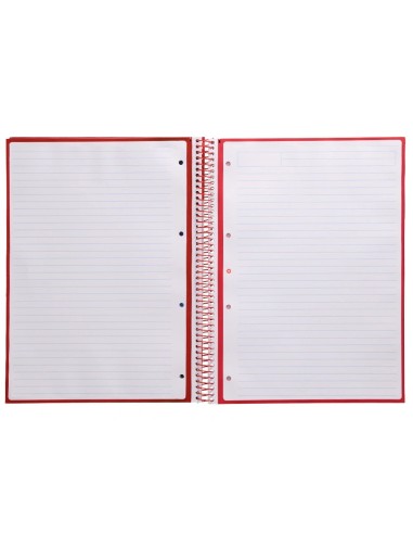CI | Cuaderno Espiral Liderpapel A4 Micro Antartik Tapa Forrada80H 90 Gr Horizontal 1 Banda 4 Taladros Color Frambuesa
