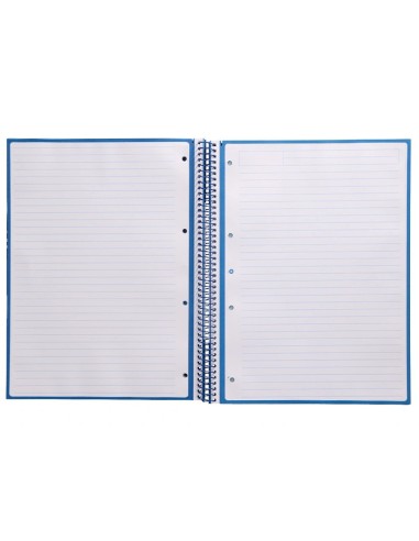 CI | Cuaderno Espiral Liderpapel A4 Micro Antartik Tapa Forrada80H 90 Gr Horizontal 1 Banda 4 Taladros Color Azul Oscuro