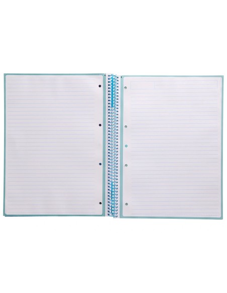 CI | Cuaderno Espiral Liderpapel A4 Micro Antartik Tapa Forrada80H 90 Gr Horizontal 1 Banda 4 Taladros Color Celeste