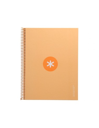 CI | Cuaderno Espiral Liderpapel A4 Micro Antartik Tapa Forrada80H 90 Gr Horizontal 1 Banda 4 Taladros Color Amarillo Clar