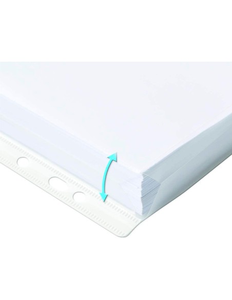 CI | Funda multitaladro q-connect con fuelle din a4 pvc 180 micras - bolsa de 5