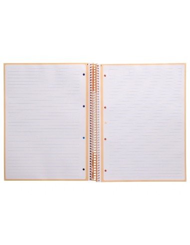 CI | Cuaderno Espiral Liderpapel A4 Micro Antartik Tapa Forrada80H 90 Gr Horizontal 1 Banda 4 Taladros Color Amarillo Clar