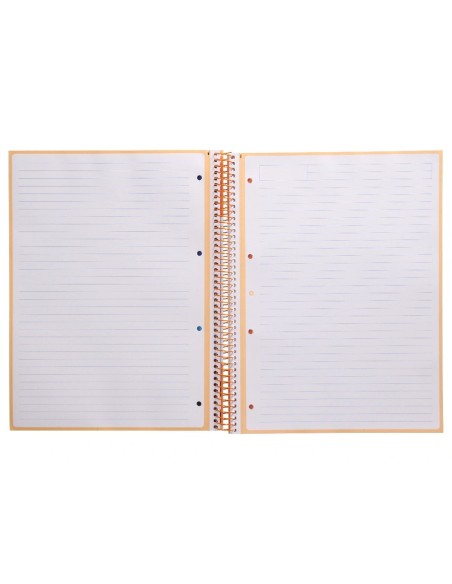 CI | Cuaderno Espiral Liderpapel A4 Micro Antartik Tapa Forrada80H 90 Gr Horizontal 1 Banda 4 Taladros Color Amarillo Clar