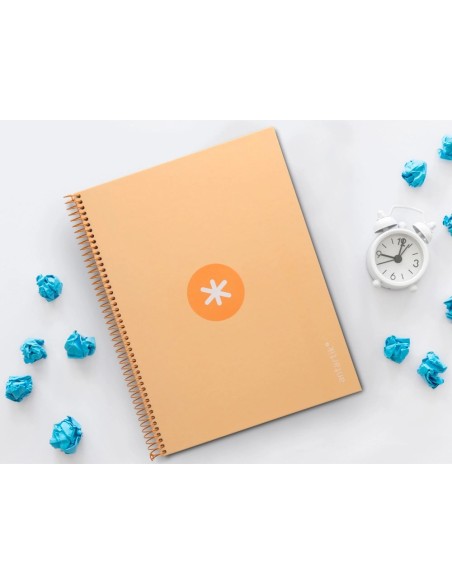 CI | Cuaderno Espiral Liderpapel A4 Micro Antartik Tapa Forrada80H 90 Gr Horizontal 1 Banda 4 Taladros Color Amarillo Clar