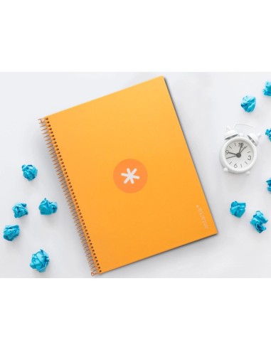 CI | Cuaderno Espiral Liderpapel A4 Micro Antartik Tapa Forrada 80H 90 Gr Cuadro 5Mm 1 Banda 4 Taladros Mostaza